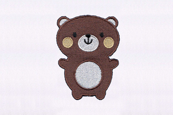 Brown Teddy Beer Embroidery Design