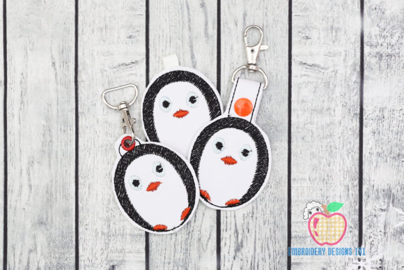 Cartoon Standing Penguin ITH Keyfob