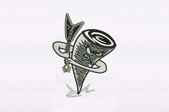 Guitar with Tornado: A Bold Design for Small Business Merch