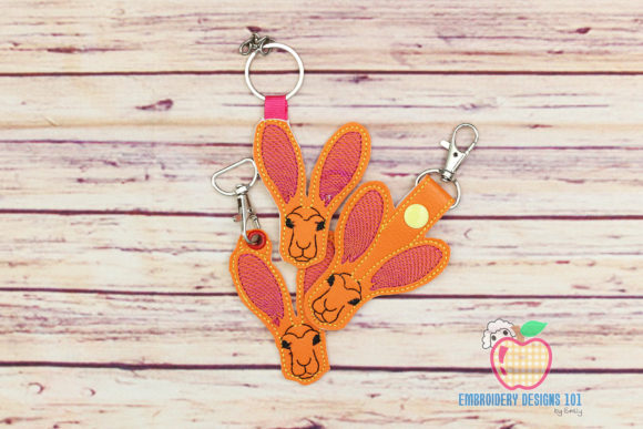 Jackrabbit in the Hoop Keyfob