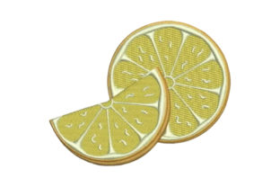 Sliced Lemon Embroidery Design