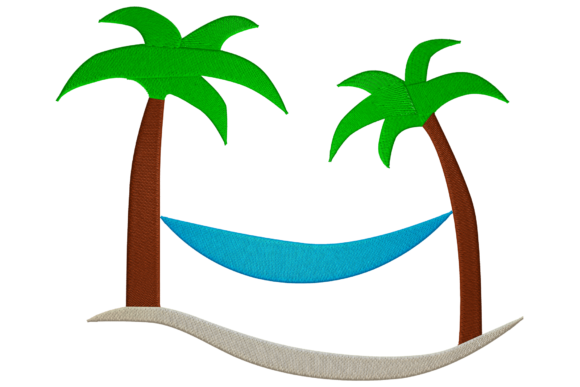 Vacation Palm Tree Embroidery