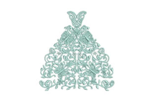 Wedding Dress Embroidery Design